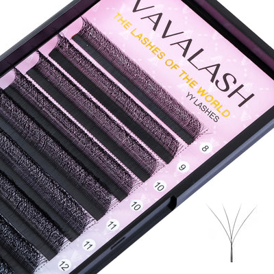 W-shaped Eyelash Extension 4D Premade Fans 0.07 L Curl Volume Lash Extensions Easy Fanning Lashes Matte Black Volume