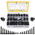 KADRICK 600PCS M6 Screws Assortment,Hex Socket Button & Cap Head M6 Bolts