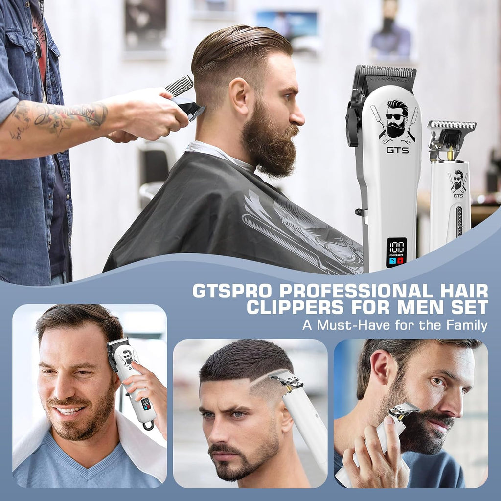 GTSPro Hair Clippers for Men, Clippers and Trimmers Set, Barber Clippers, Electric Hair Trimmer with Box, Gifts for