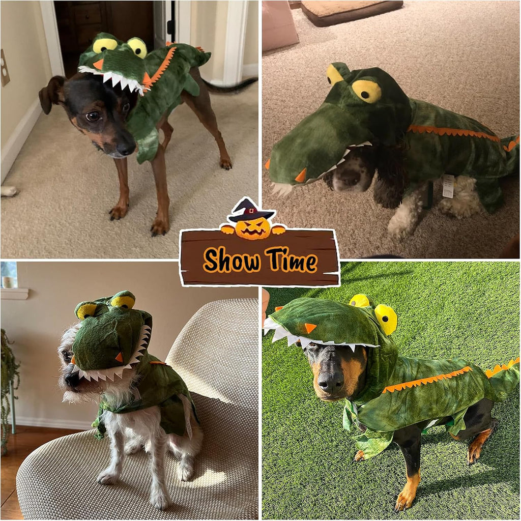 Alligator Dog Costume Dog Halloween Costume Crocodile Cosplay Hoodie Coats