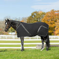 Fryd 100% Cotton Stable Blanket for Horses | No Fill - Black - 80 in