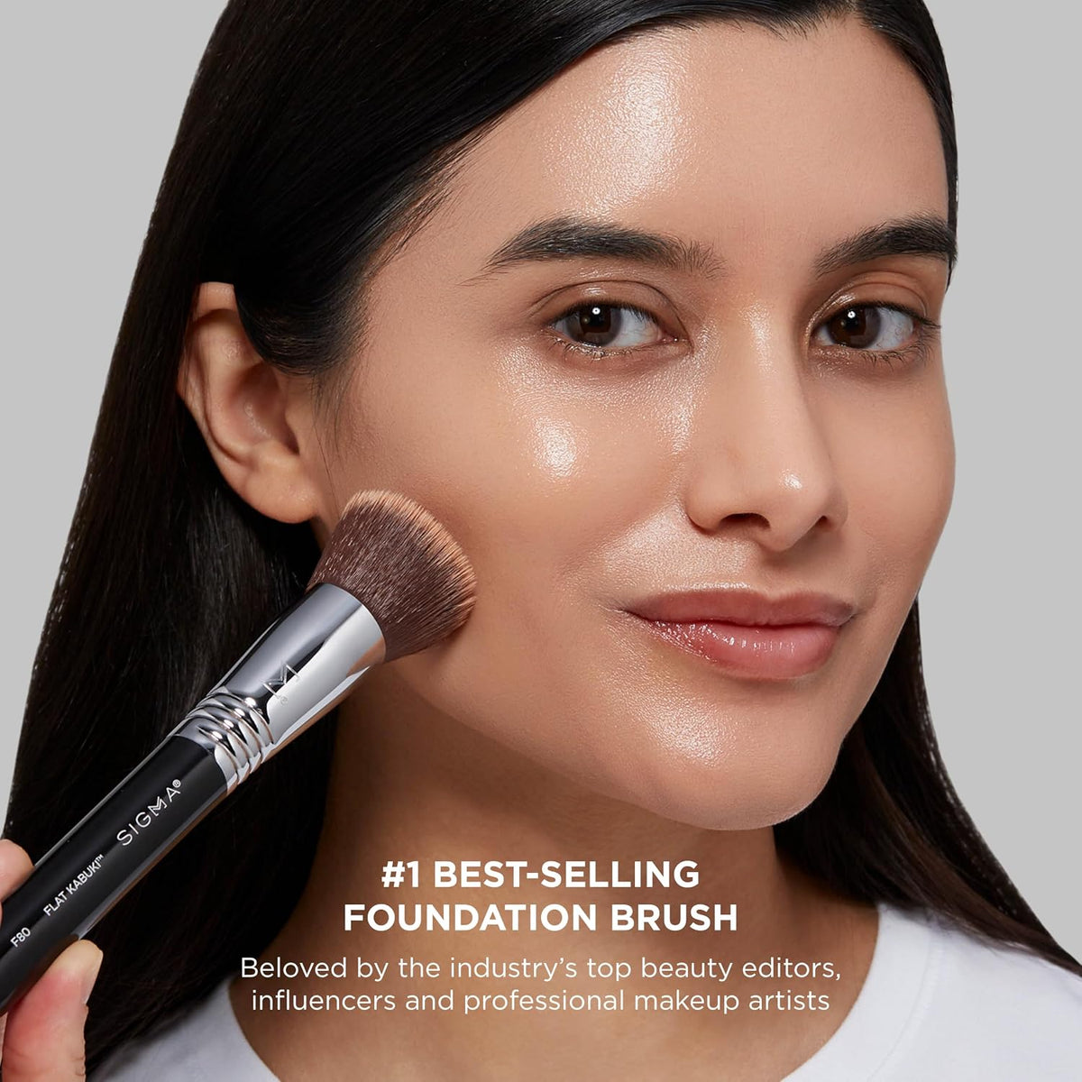 F80 Flat Kabuki Brush - Makeup Brush for Liquid and Cream