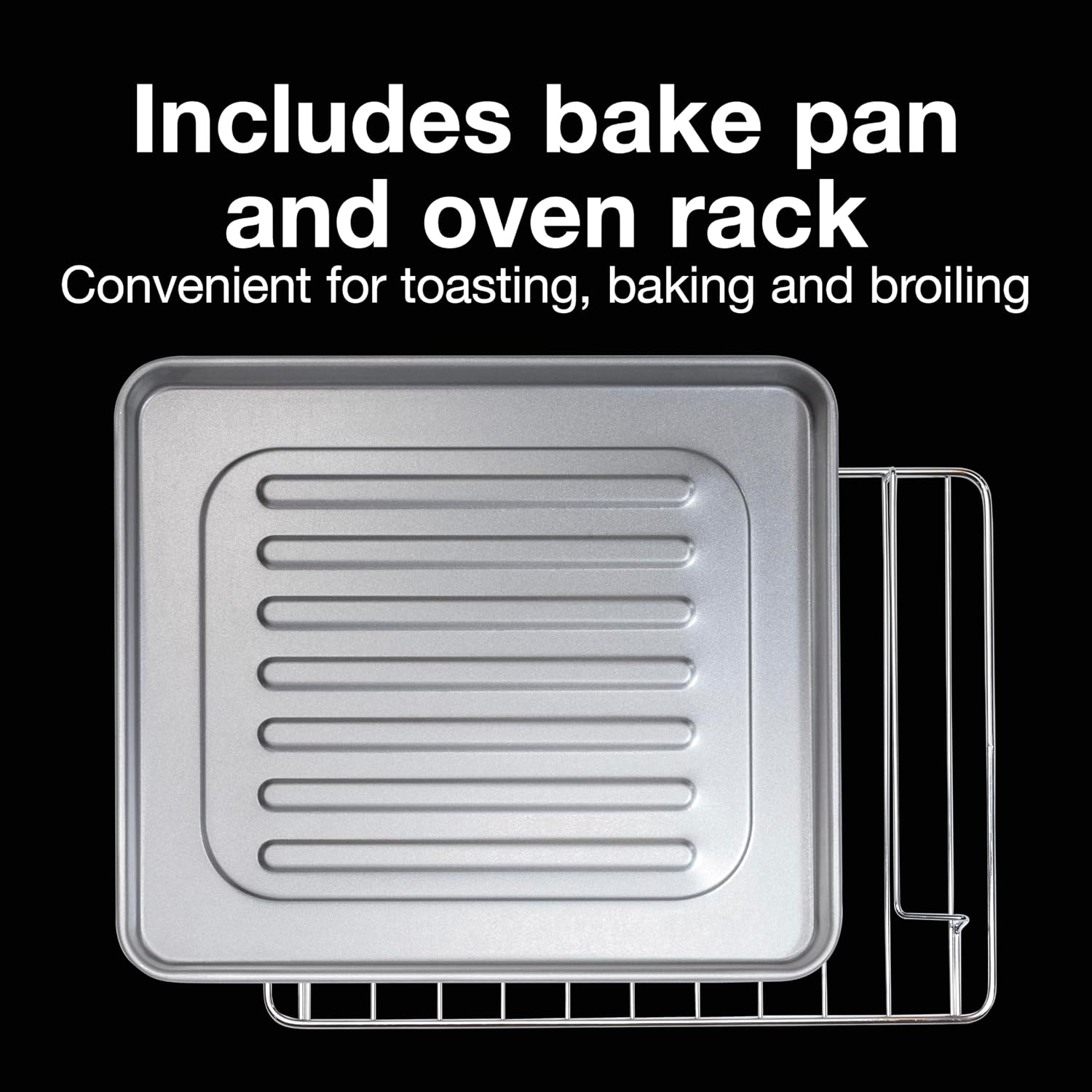 4 Slice Countertop Toaster Oven | Bake, Broil, Toast | 200-450⁰F Adjustable Temp | 30 Minute Timer | Automatic