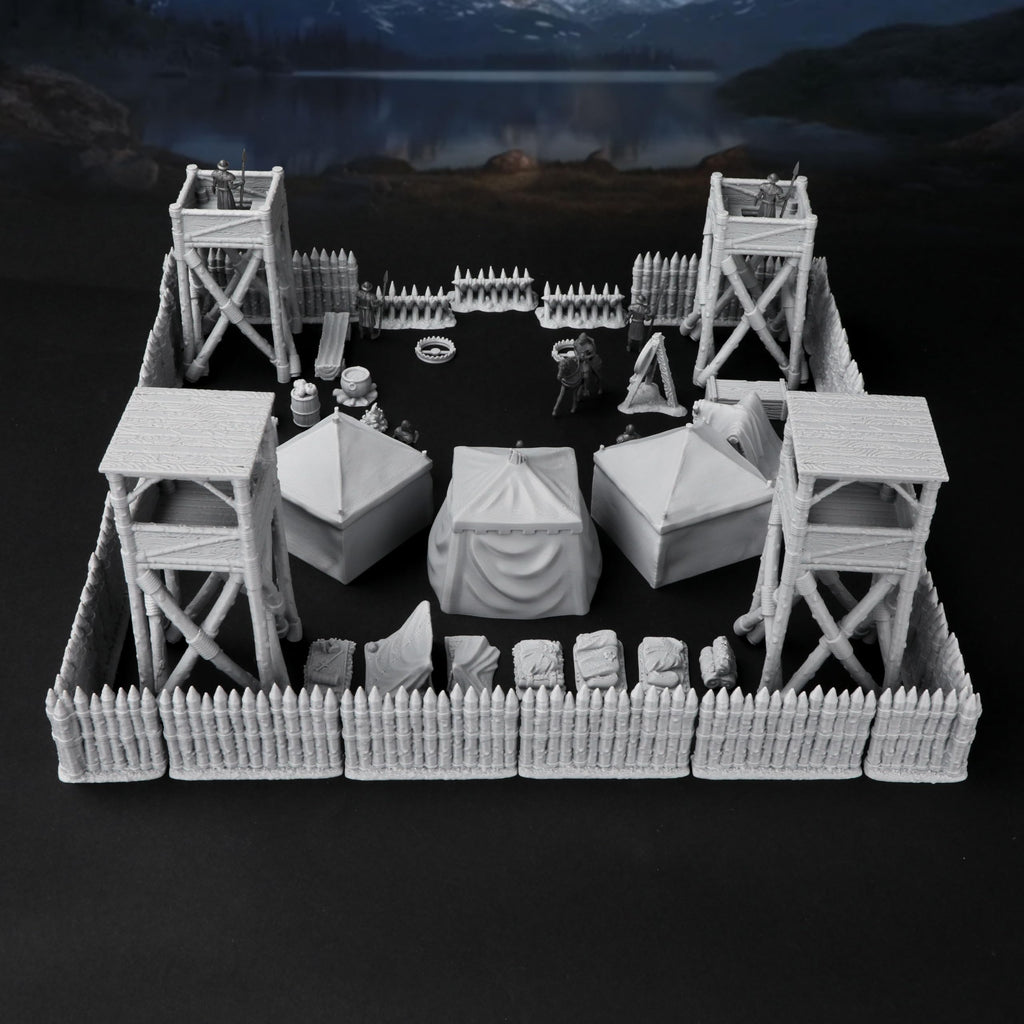 Medieval Military Camp RPG Terrain Set Map Building