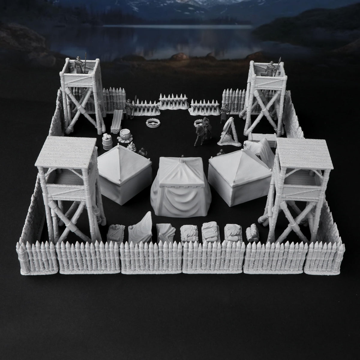 Medieval Military Camp RPG Terrain Set Map Building