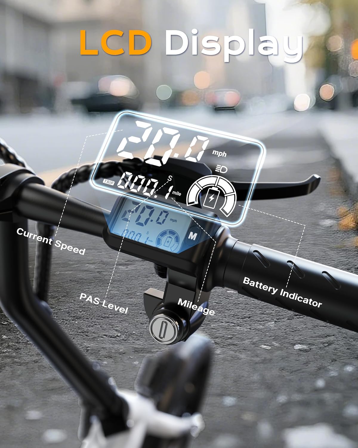 14'' Folding Electric Bike for Adults, Peak 500W Ebike | 36V Battery | 3 Riding Modes | UL2849 Certified Foldable