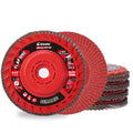 Ceramic Flap Discs 40 Grit, 4-1/2 x 7/8-Inch, Type 27, 5-Pack | 40 Grit, Ceramic Abrasive, Trimmable Discs