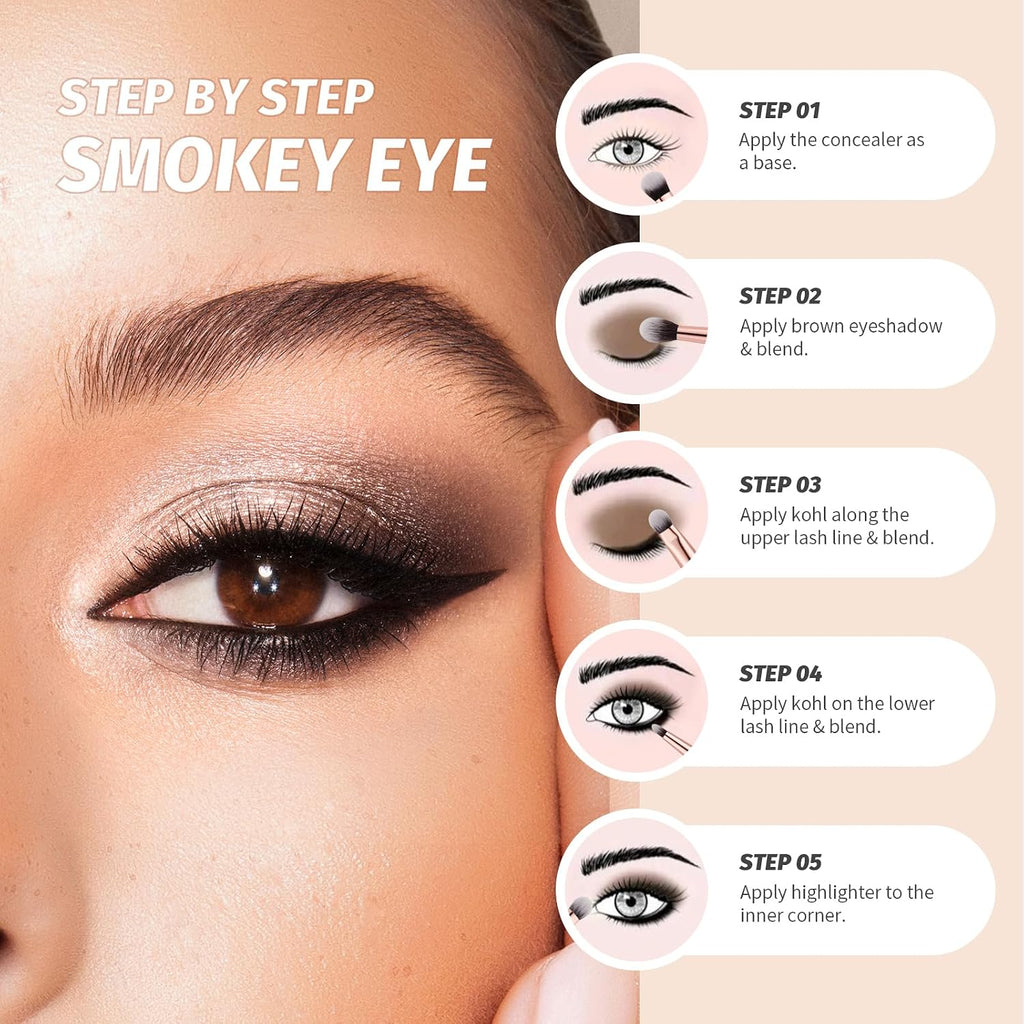 6 Piece Dual-Sided Eyeshadow Brushes - 12 Functions in 1 Set