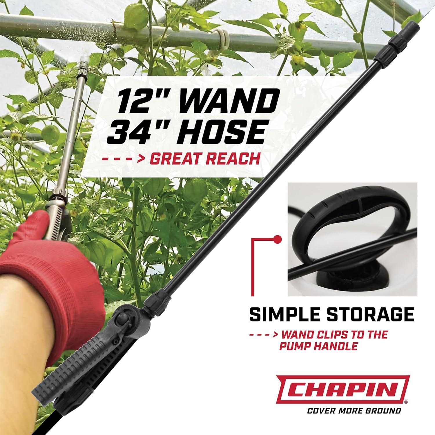 Chapin 20004 Pump Sprayer, 1-Gallon SureSpray Translucent Tank with an Easy Fill Funnel-Top Opening, Adjustable Cone