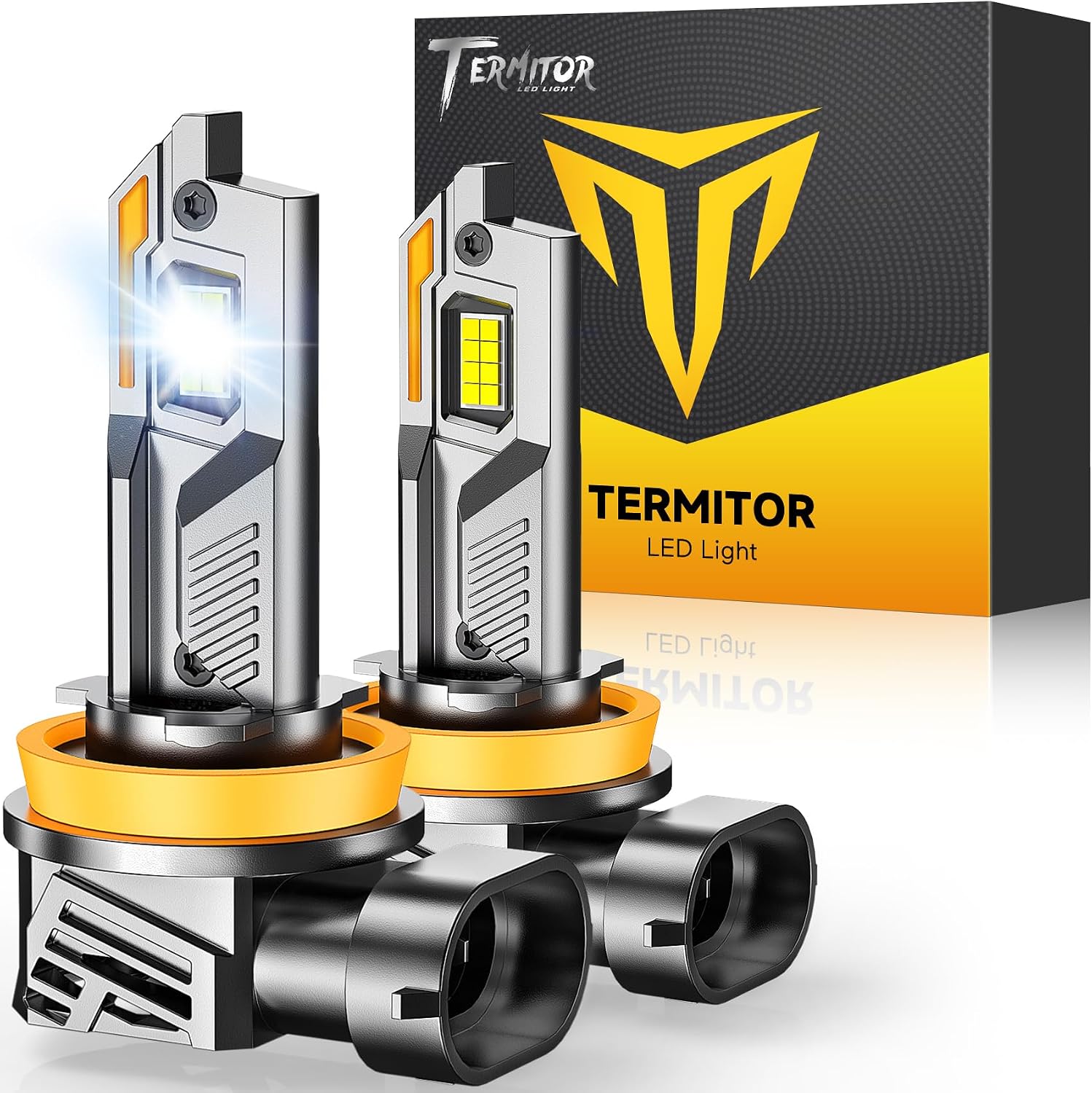 H11/H9/H8 Light Bulbs, 100,000LM 12X Super Brighter, OEM Size | 6500K Cool White H11/H9 Fog Light Bulbs and Off-Road