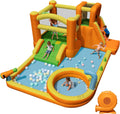 Water Slides for Kids, 9 in 1 Water Bounce House for Kids Backyard with Slide,Deep Pool, Climbing Wall, Water Cannon