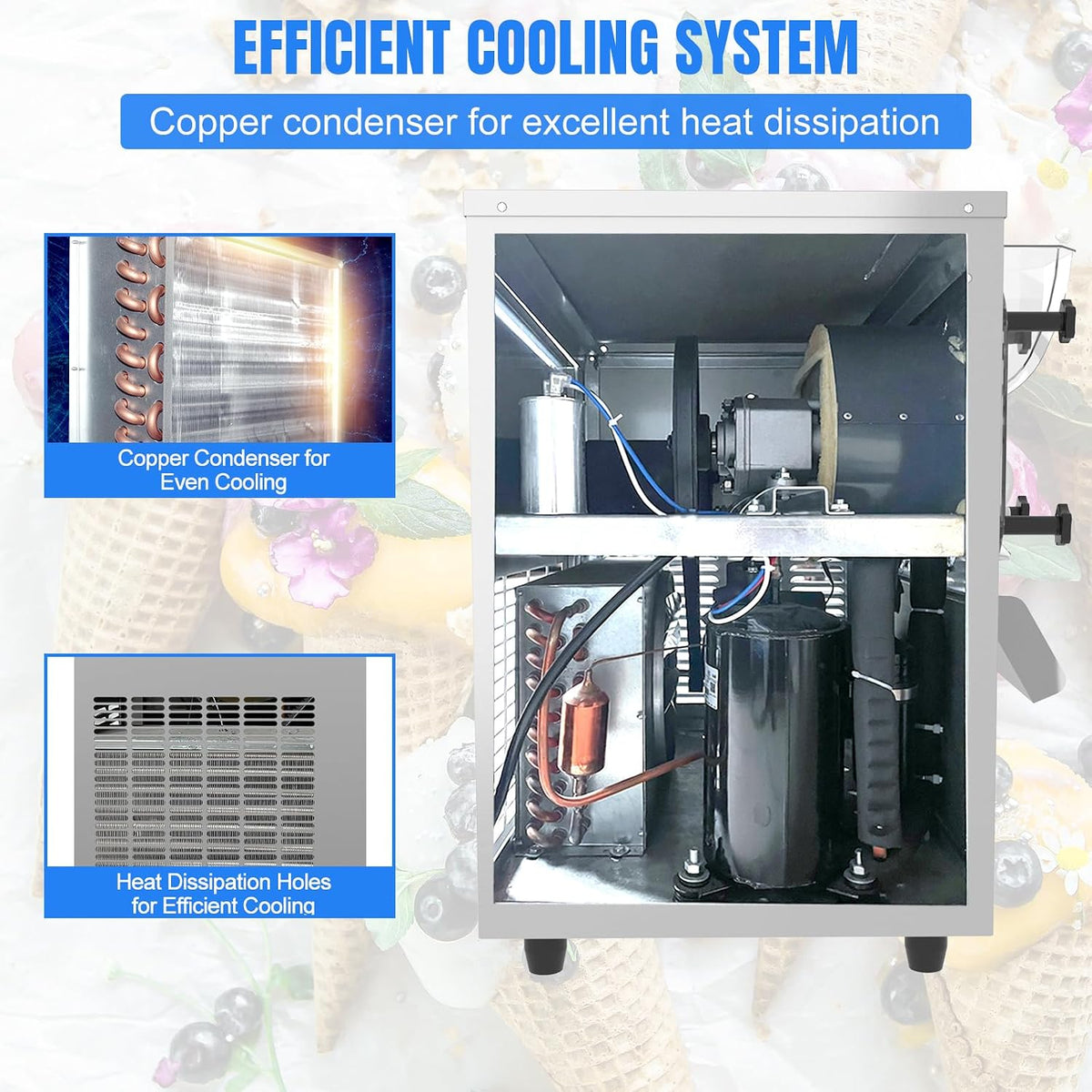 Commercial Hard Ice Cream Maker Machine 1400W 110V Gelato Machine