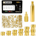 KADRICK 300PCS M3 Heat Set Inserts Kit,M3*(3mm-10mm)*4.5mm with Insert Tip