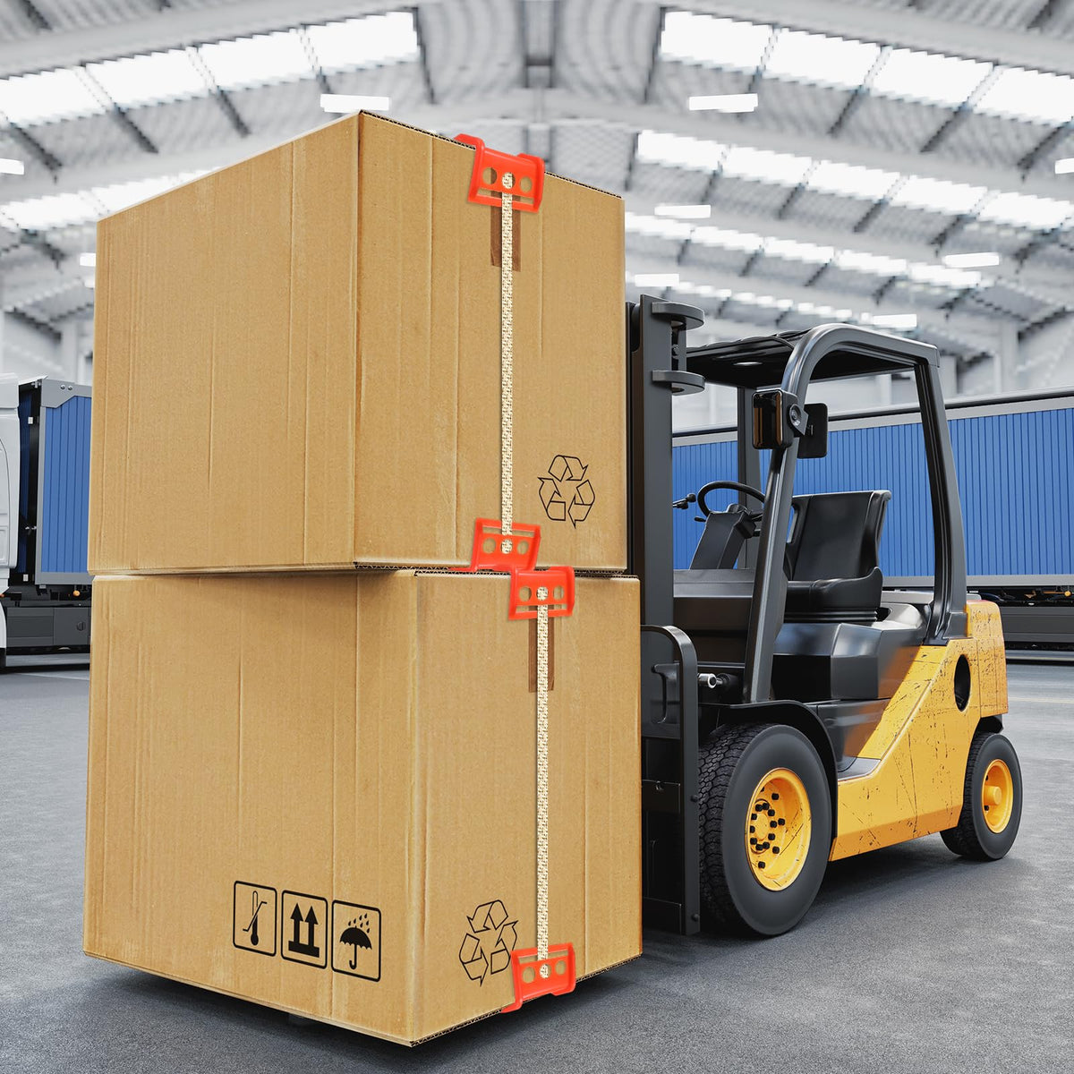 20 Pack Flatbed Edge Protectors for Cargo Loads, Thick Plastic