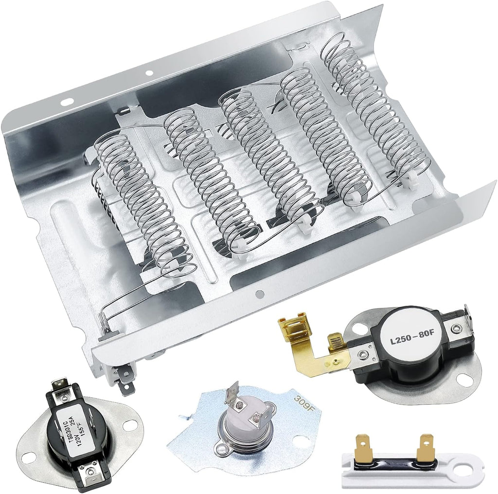 2026 UPGRADED 279838 4531017 W10724237 Dryer Heating Element Kit for Whirlpool Kenmore Maytag Dryer MEDX655DW1 WED4815EW1-3977393 3392519 Thermal Fuse 3977767 3387134 Cycling Thermostat by Blutoget