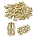 uxcell Knurled Insert Nuts, 100pcs M3 x 7mm L x 5mm OD 3D Printing Brass Nuts Female Threaded Inserts Brass Heat Set Insert Embedment Nuts