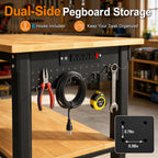 60 Inch 2-Tier Adjustable Workbench, 2600 LBS Heavy Duty Garage Table