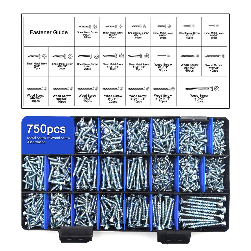 2600 Piece Bolt and Nut Hardware Assortment Kit with Diverse Bolts, Screws, Washers & Nuts–DIY-Friendly, 3-Tier