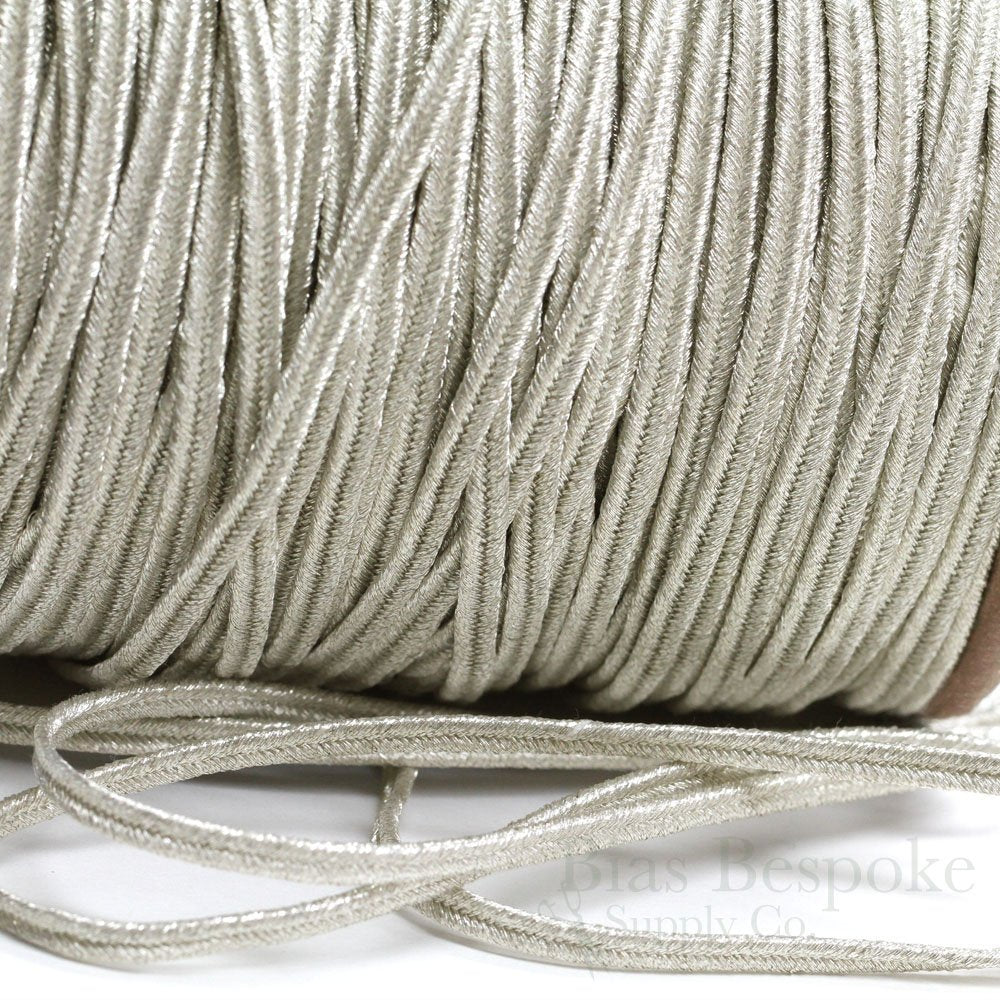 ALIK 4mm Pale Silver Bullion Soutache Braid: 5 Yards