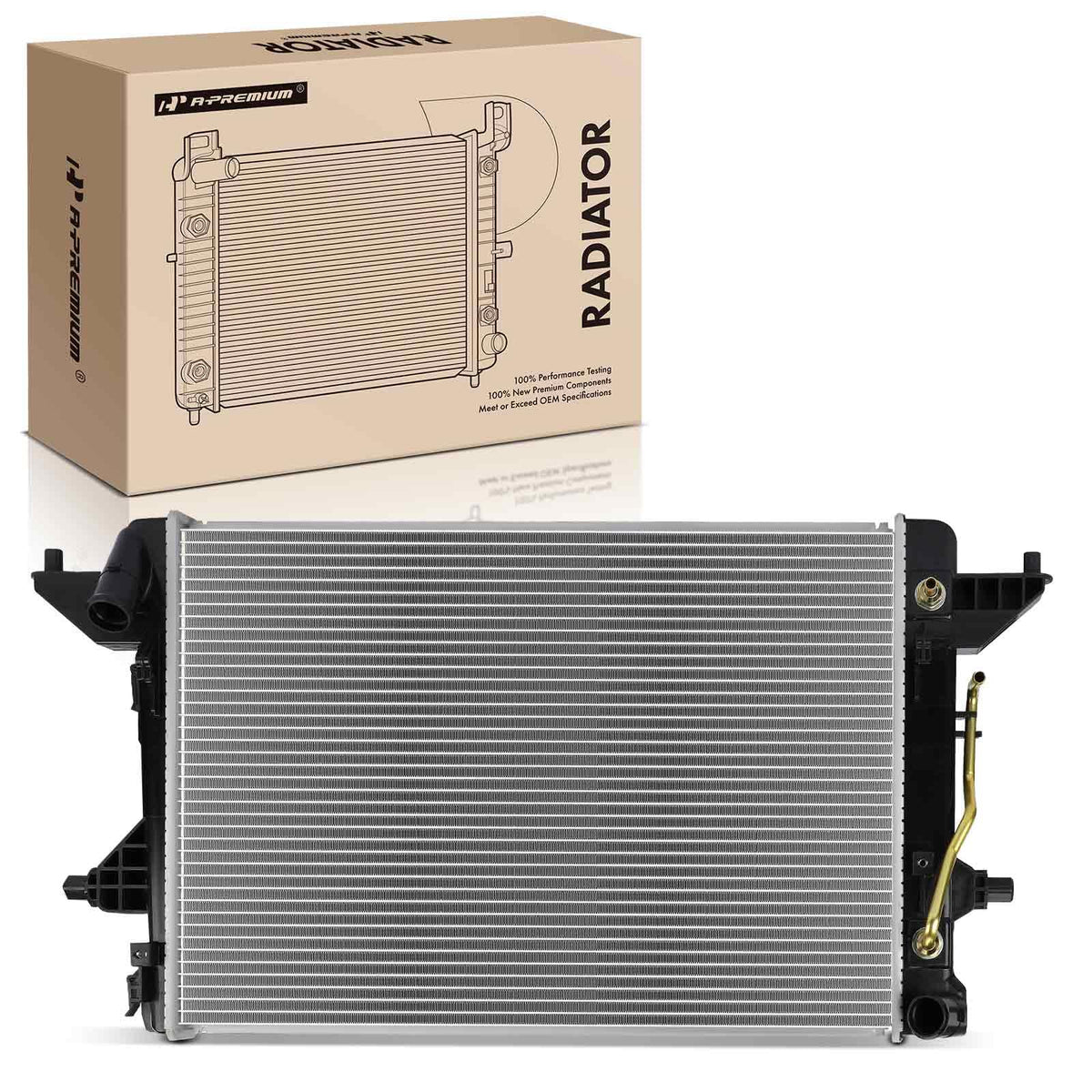 A-Premium Engine Coolant Radiator Assembly with Transmission Oil Cooler