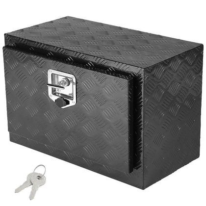 Underbody Truck Box, 24" x 14" x 16" Pickup Storage Box, Heavy Duty Aluminum Diamond Plate Tool Box with Lock and