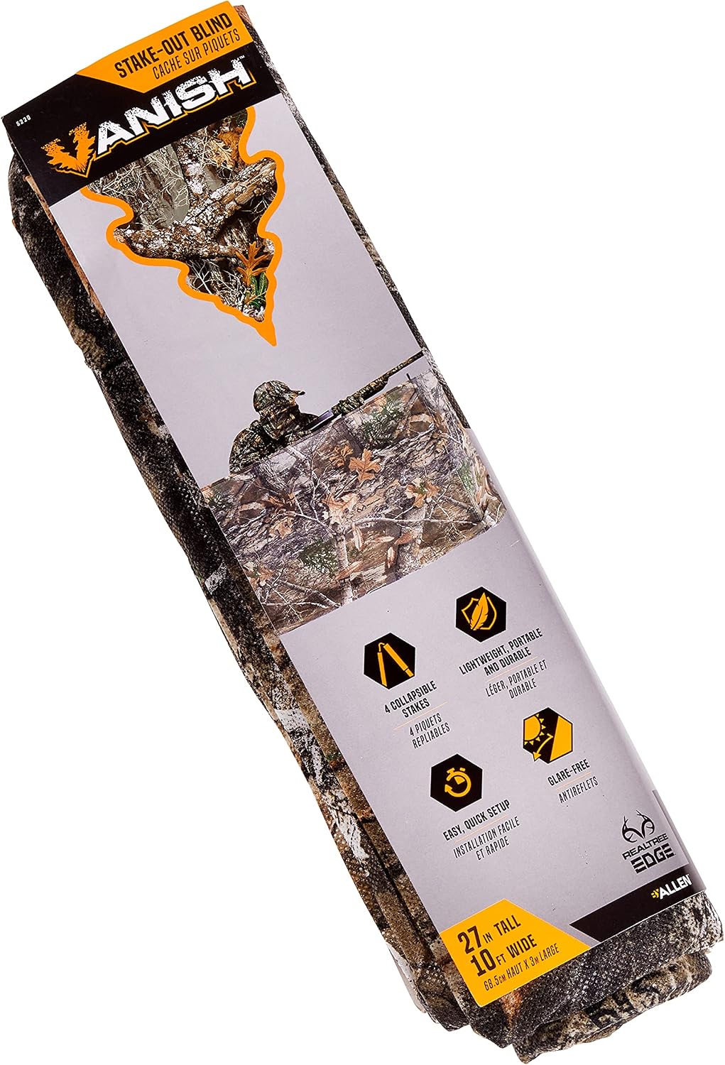 Allen Company Portable Ground Blind for Turkey and Deer Hunting - Outdoor Shooting Gear - Comes with Stakes for Easy