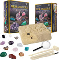 Gemstones Dig Kit Earth Science Kits for Kids Age 6-8-12-14, Birthstone Gemstone Dig Kit, Geology Kit with Break Your