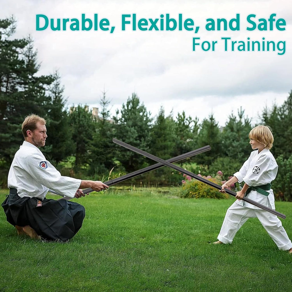 4ft - 6ft Adjustable Collapsible Bo Staff, Foam-Padded Martial Arts Training Staff for Yoga Stick & Safe Practice