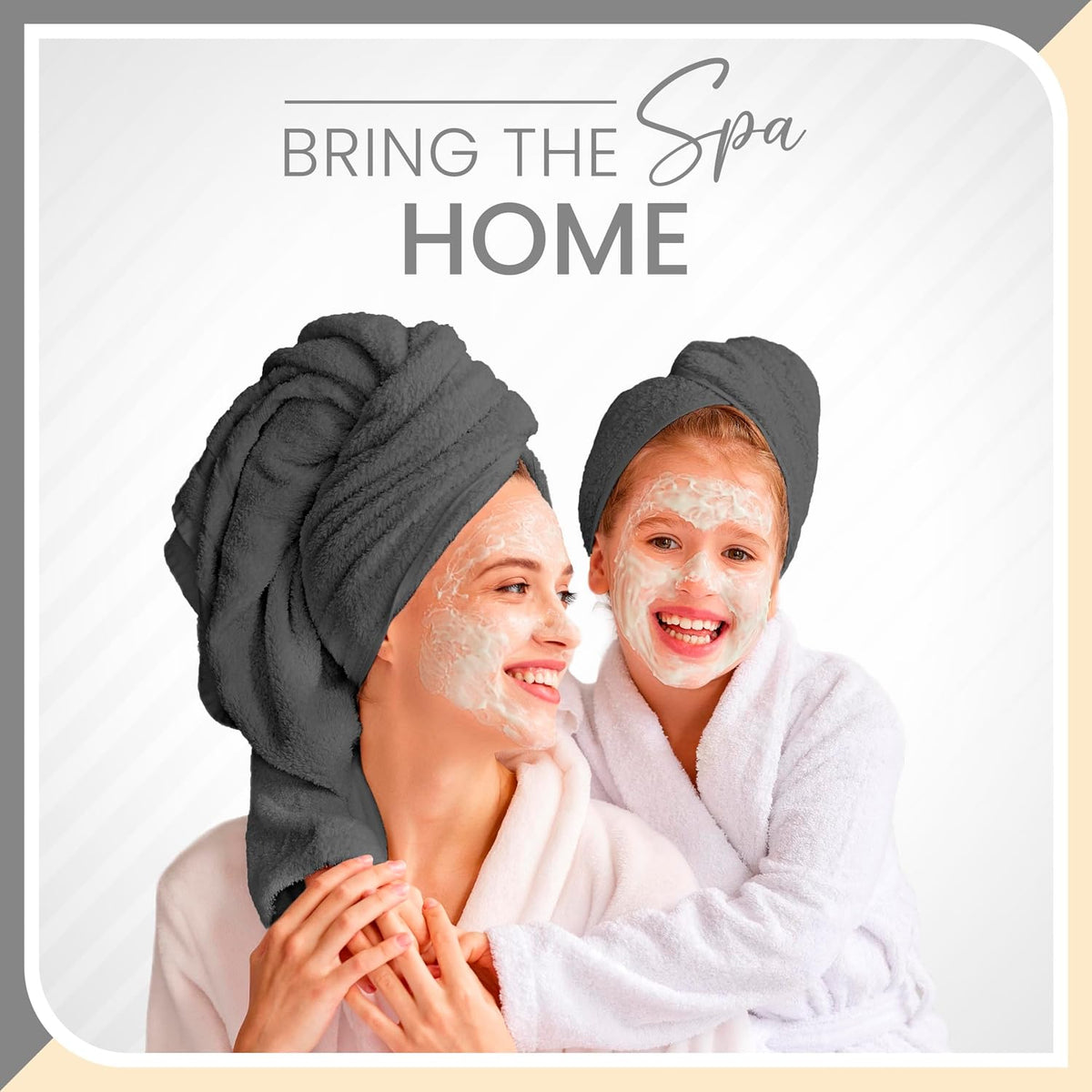 6-Piece 100% Ringspun Cotton Towel Set, Dark Grey