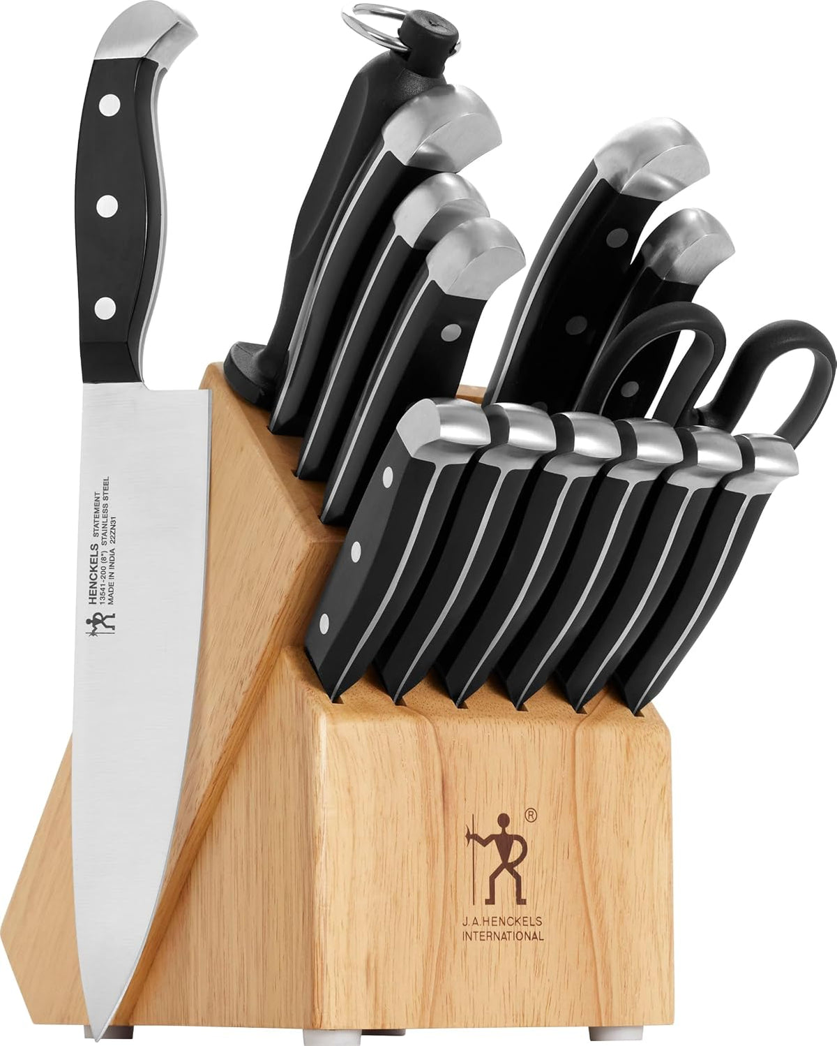 Statement 15 pc Knife Block Set, Razor-Sharp, German Engineered