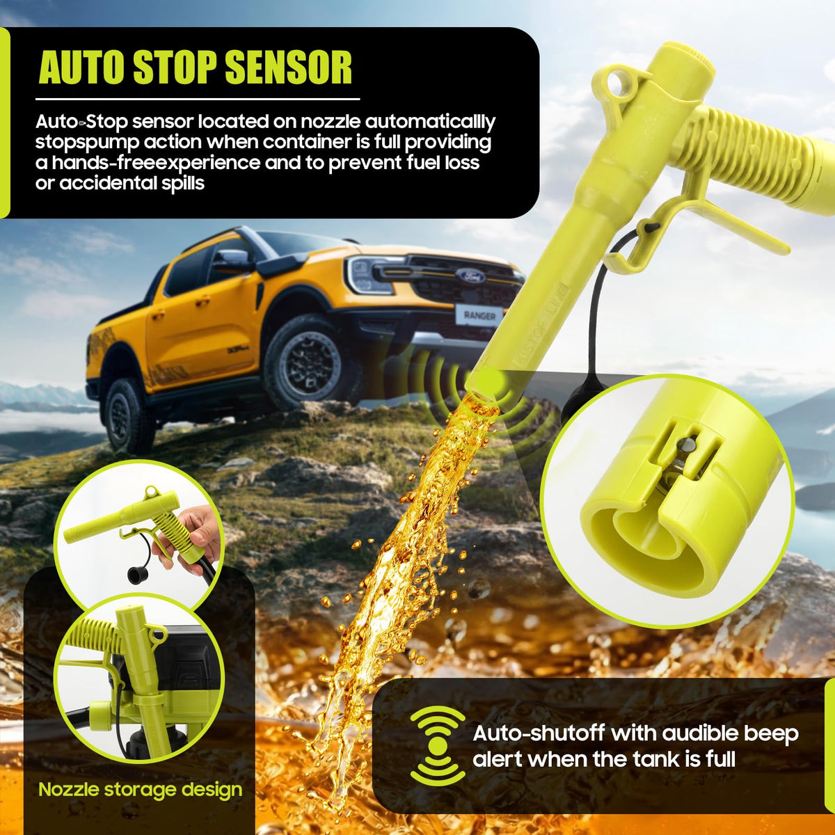5 GPM Fuel Transfer Pump compatible with ryobi 18V batteries