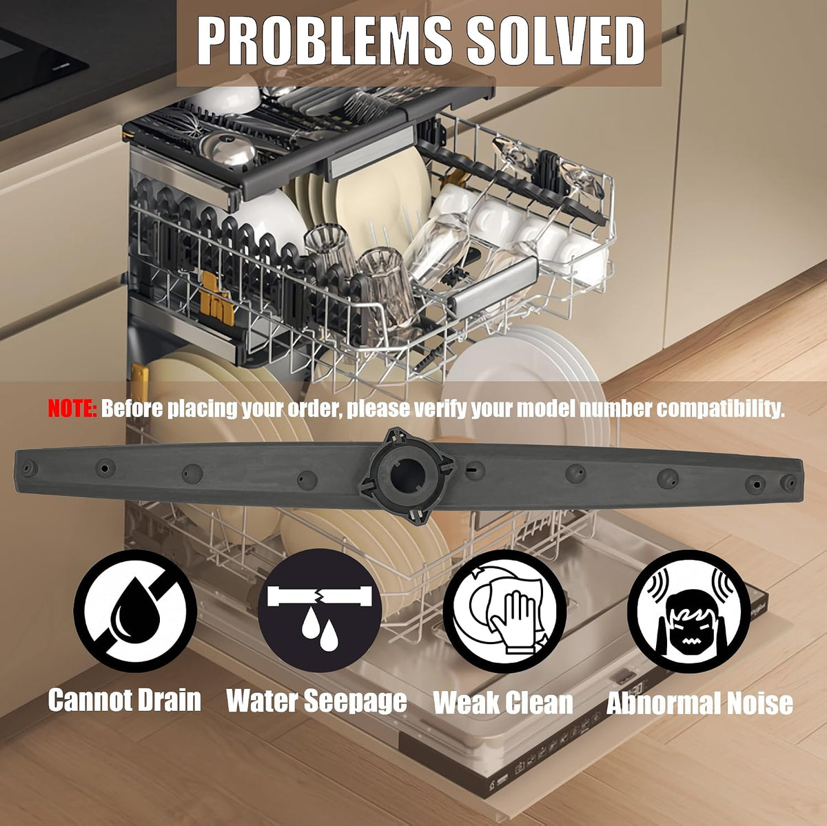 CyberNexus WPW10498900 Dishwasher Middle Spray Arm