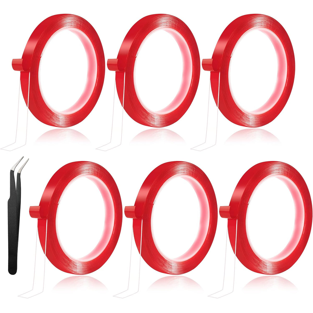 6 Rolls Double Sided Nail Tape for Press on Nails Salon Display
