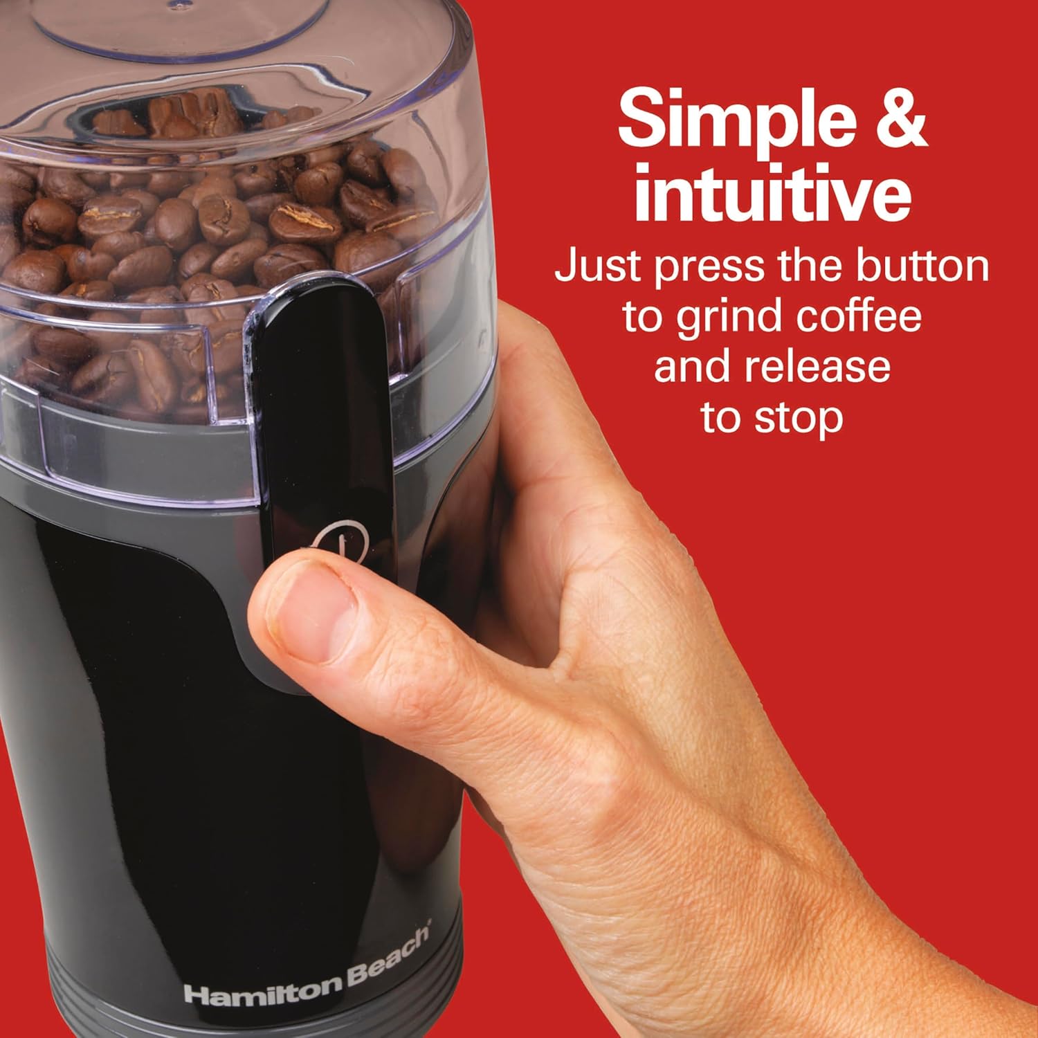 Fresh Grind Electric Coffee Grinder For Up To 12 Cups | Grinds Coffee Beans, Spices & More | Stainless Steel Blades |