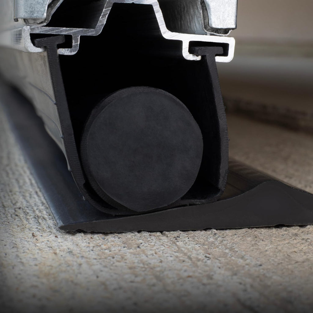 10 ft Garage Door Seal Threshold Strip - Durable PVC Rubber Seal Strip - Flame Resistant, Weatherproofing Garage Door