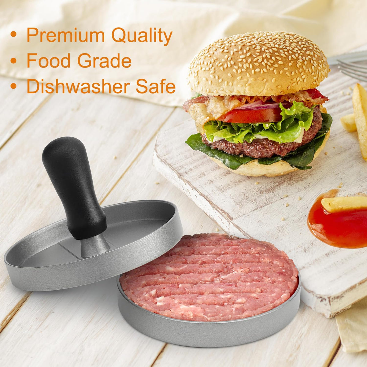 Burger Press 150 Patty Papers, Non-Stick Hamburger Press Patty Maker