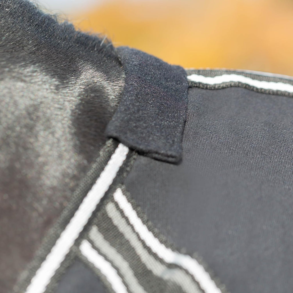 Fryd 100% Cotton Stable Blanket for Horses | No Fill - Black - 82 in