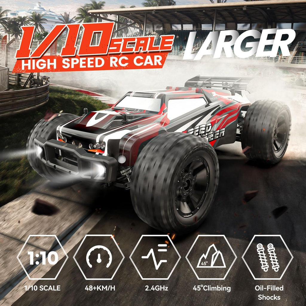 9206E DIY Extra Shell 1:10 Scale Large RC Cars,48+ KM/H Hobby Grade High Speed Remote Control Car for Adults Boys,All
