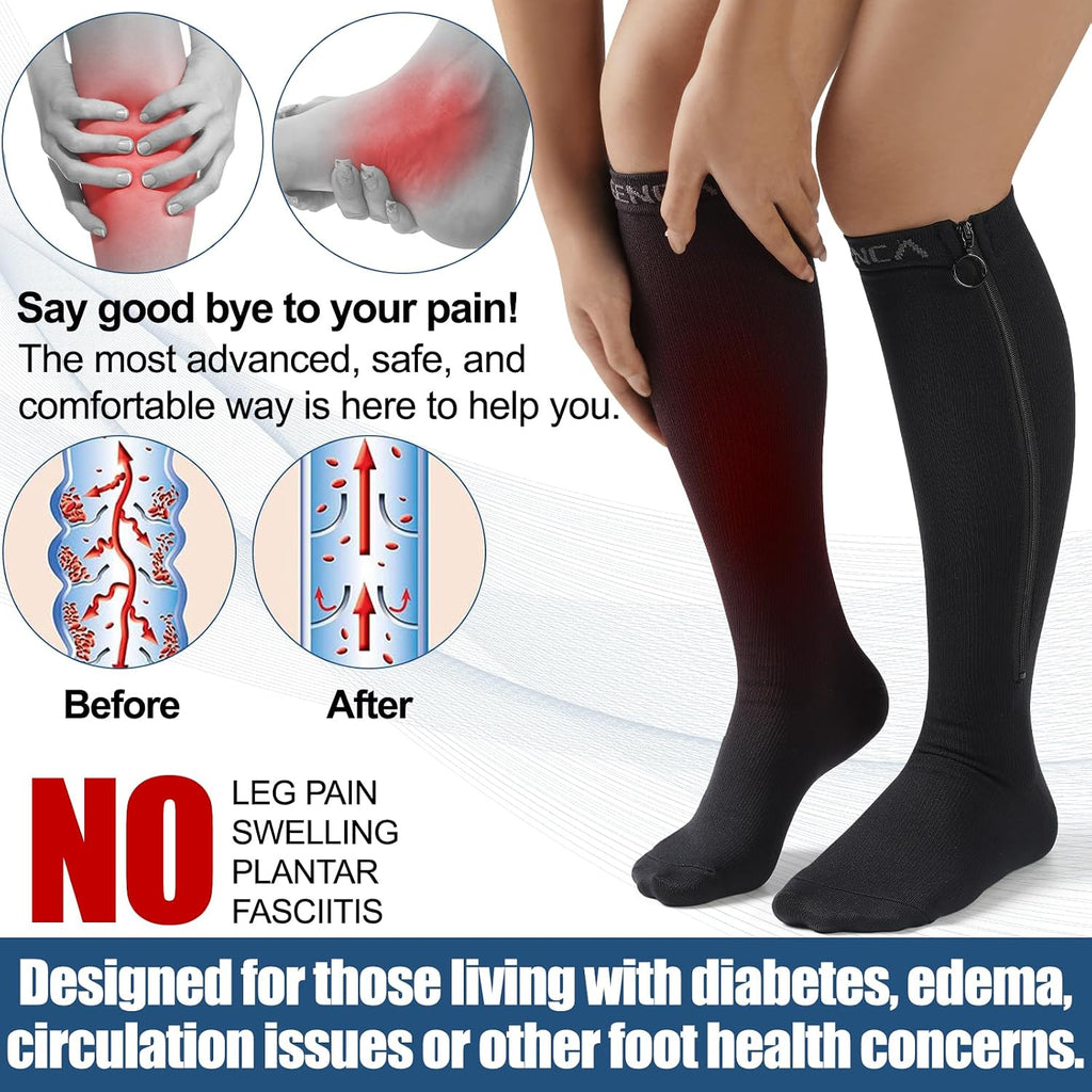 Professional Compression Socks for Women Men Circulation, 20-30 mmHg