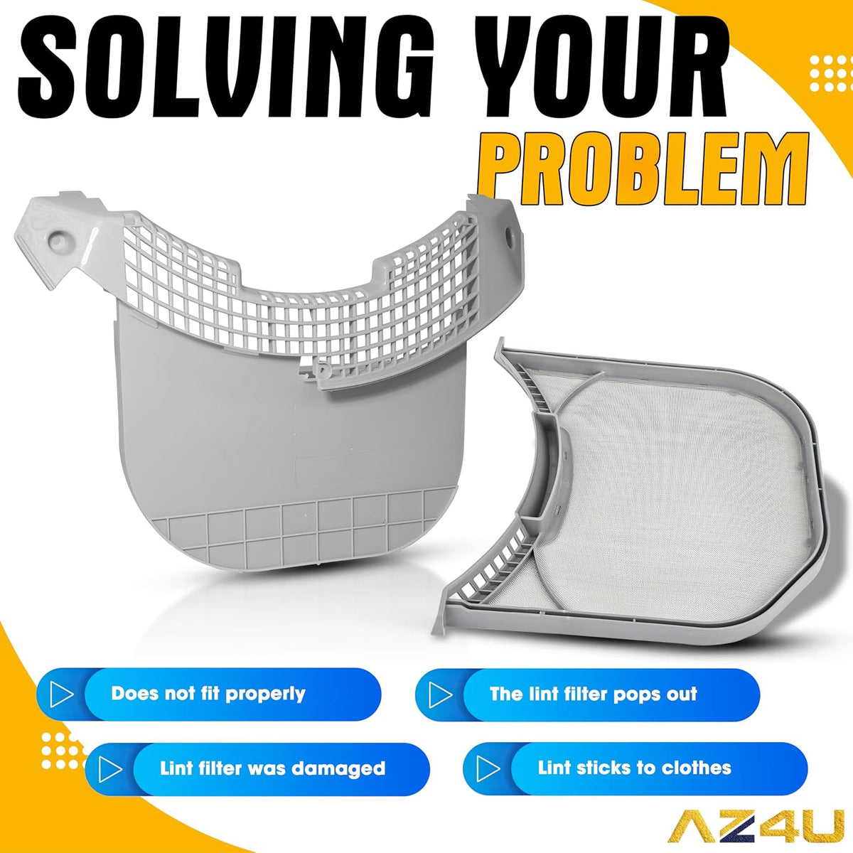 Dryer Lint Filter Screen And Lint Trap Cover Housing Replaces For LG DLGX3701W DLGX4271W DLGX4071W DLGX3371V DLGX3361V DLGX3361W DLGX3371W DLGX3361R DLGX3371R DLGX3701V DLGX2802W DLGX3571W DLGX4371W