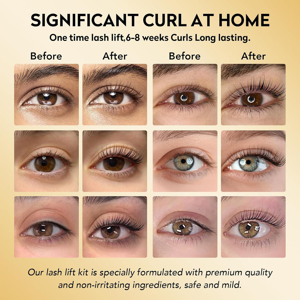 Lash Lift Kit & Brow Lamination Kit Professional Eyelash Perm Kit Semi-Permanent Lash Curling Perming With Detail