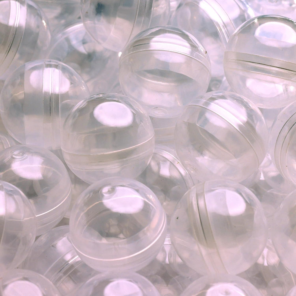 Capsule Vending Machine Round 50 pcs 1.1 inch (28mm) - Gumball Machine Capsules Bulk Clear Container - Easter Basket