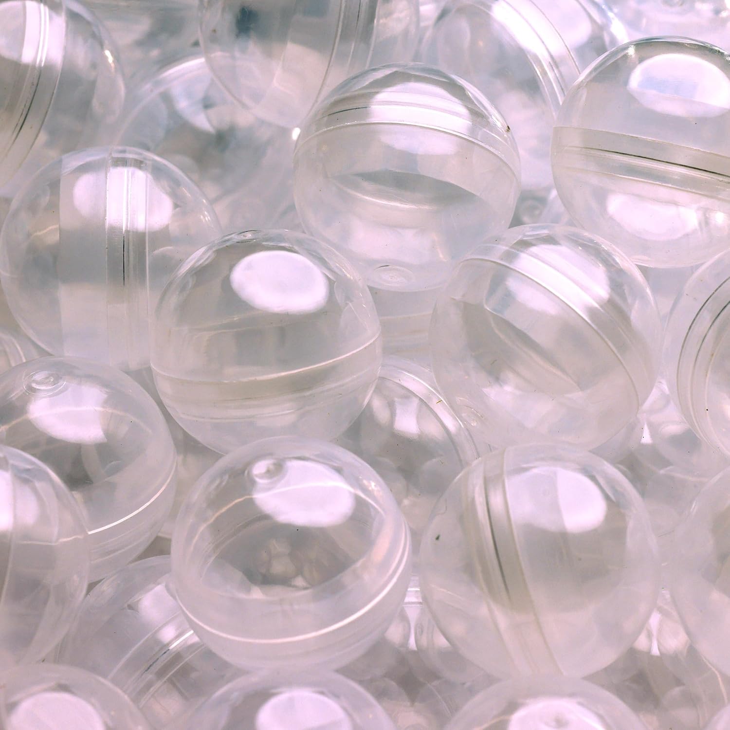 Capsule Vending Machine Round 50 pcs 1.1 inch (28mm) - Gumball Machine Capsules Bulk Clear Container - Easter Basket