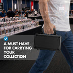 Graded Card Storage Case for PSA Slabs – 1 Row Aluminum Trading Card Case with Foam Insert, Holds 31 Graded Cards