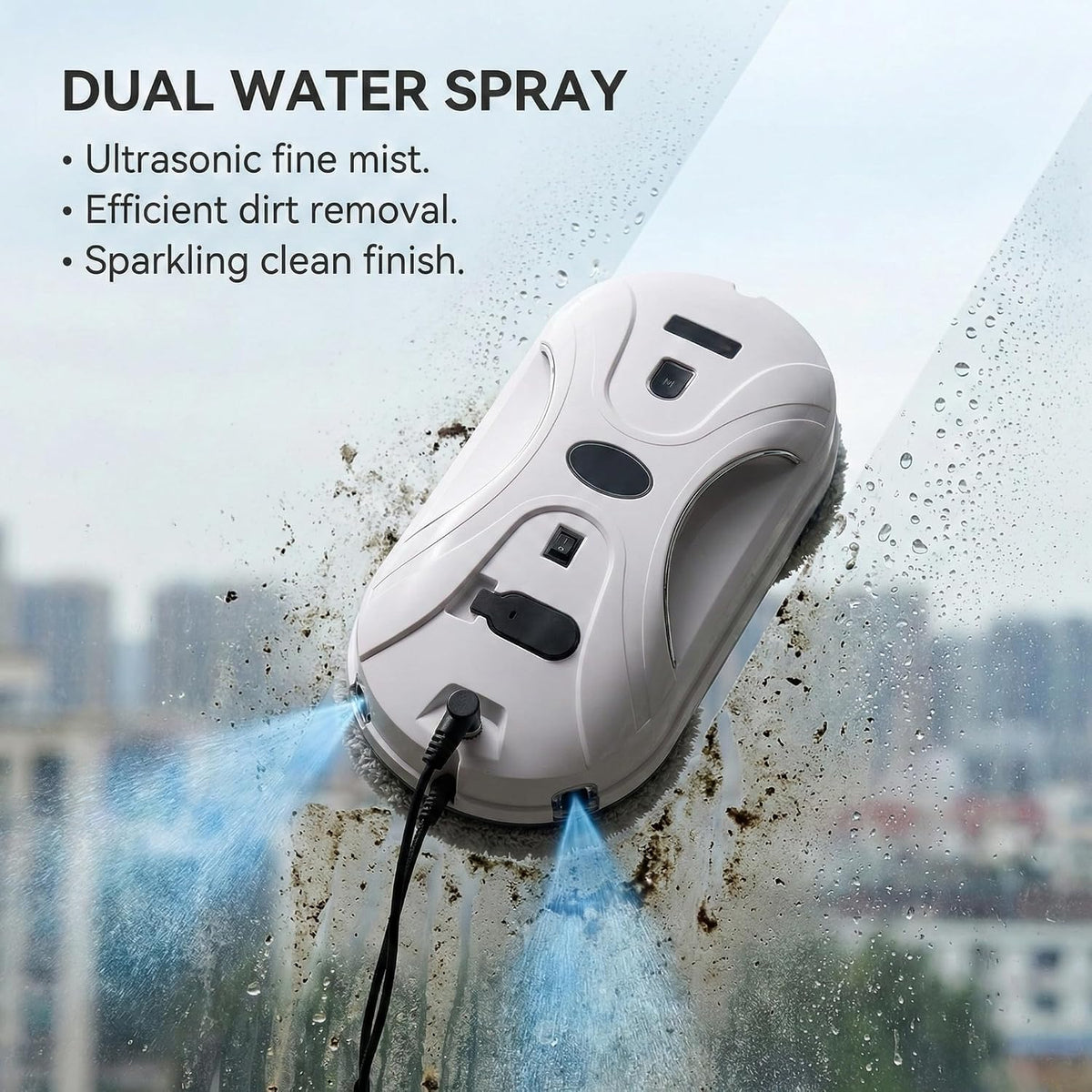 Automatic Window Cleaning Robot, Window Cleaner Robot Auto Dual Spray, 2026 Model Robot Limpia Vidrios AI Path
