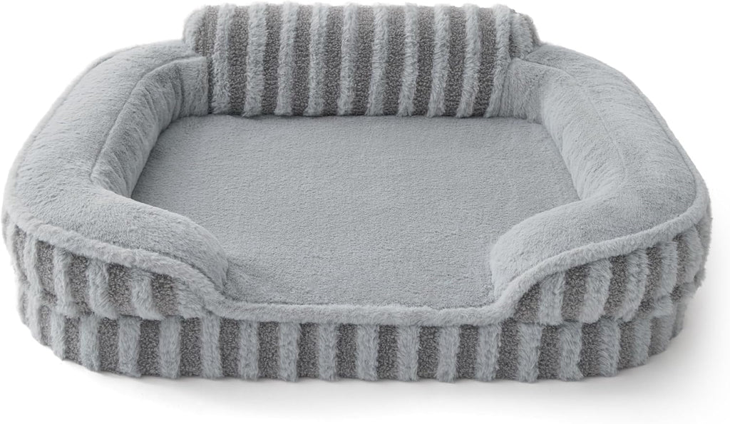 Cute Dog Bed Medium Size Dog, Orthopedic Waterproof Medium Pet Beds with Sides, High Back Non-Slip Bottom and