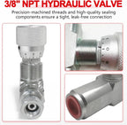 3/8" NPT Hydraulic Flow Control Valve,One-Way Adjustable Speed