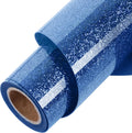 TORC Blue Glitter HTV Blue Heat Transfer Vinyl HTV Rolls, 12" x 6 ft Iron on Vinyl for T Shirts Blue Glitter HTV