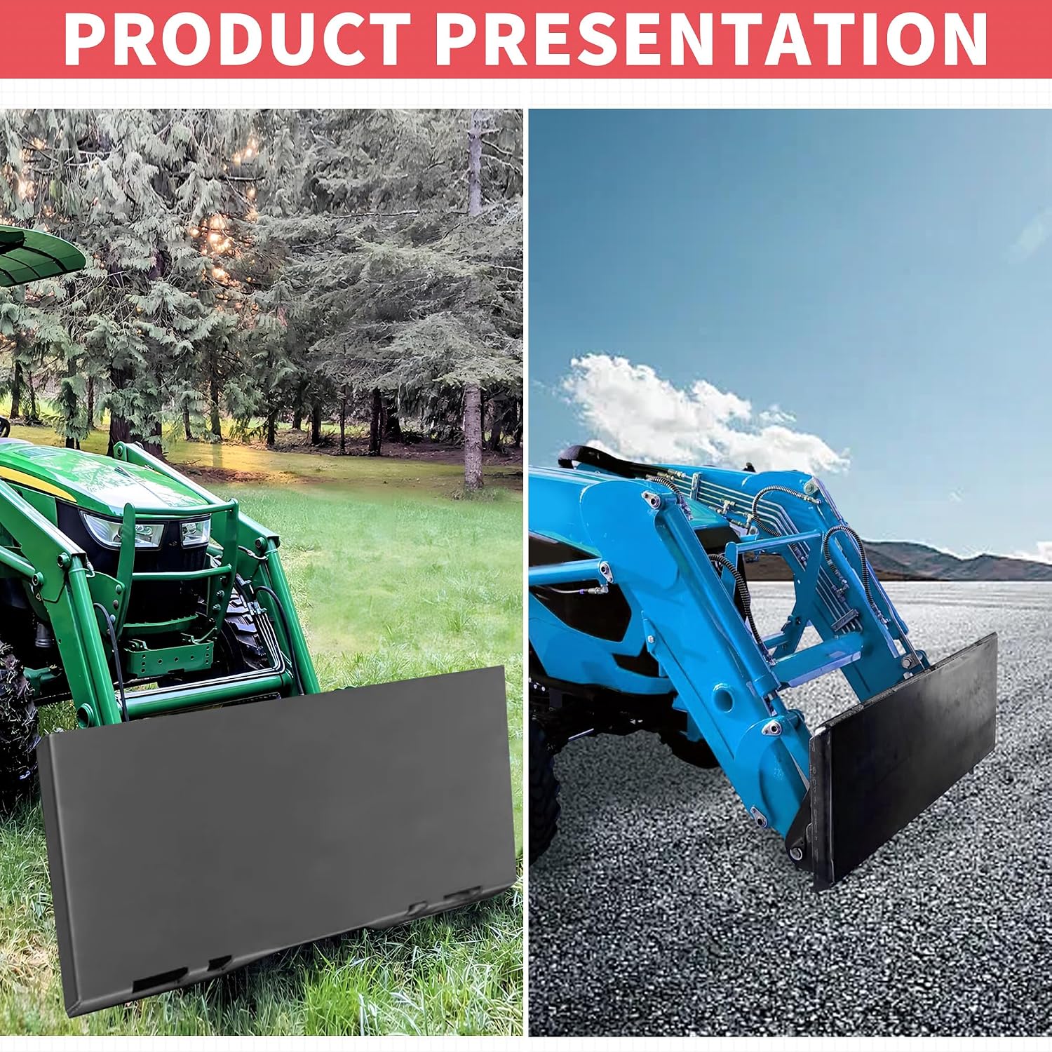 1/2" Skid Steer Mount Plate Quick Tach Attachment Compatible with Kubota | Compatible with Bobcat Kubota, with One
