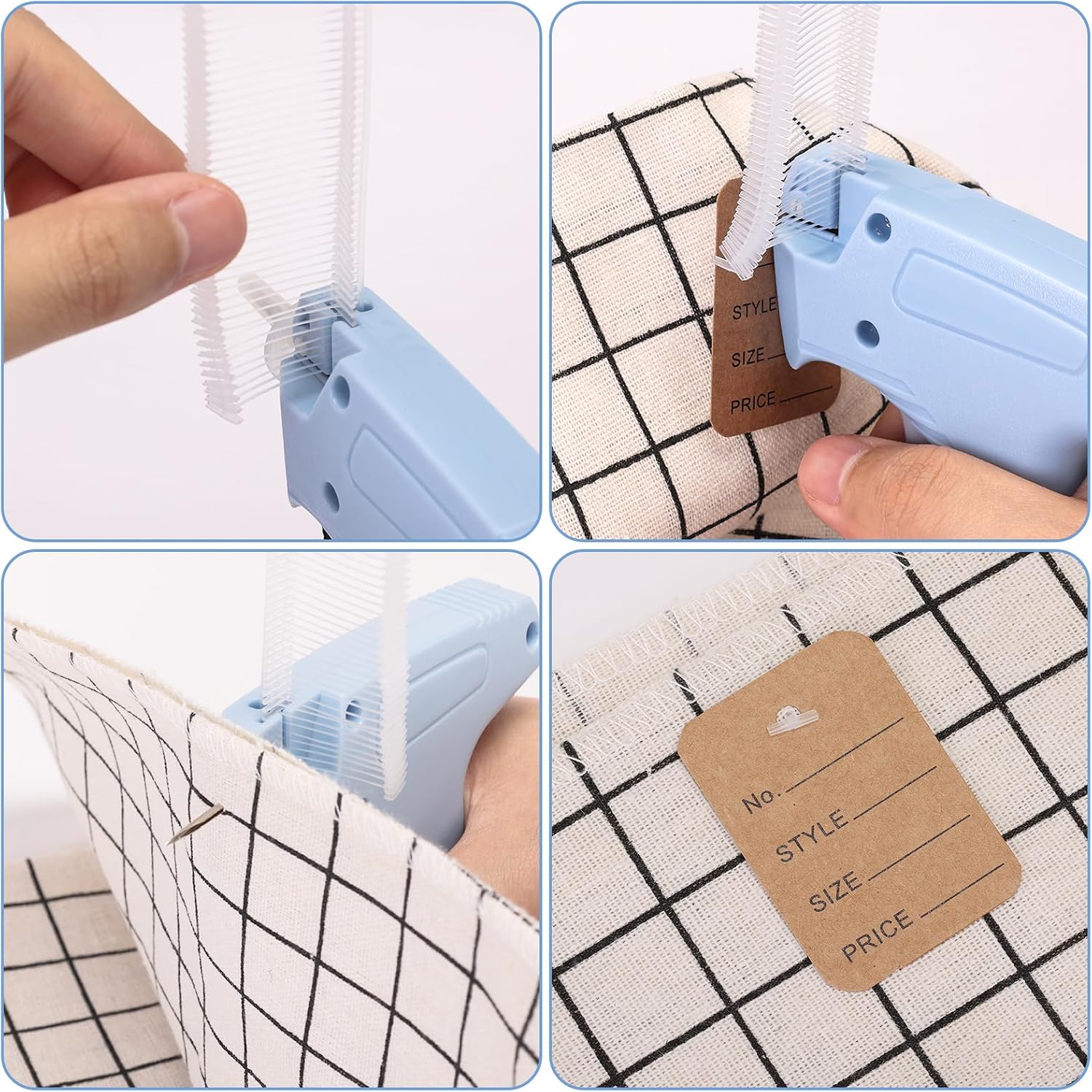 Tagging Gun for Clothing, Standard Retail Price Tag Attacher Gun Kit for Clothes Labeler with 6 Needles & 1000pcs 1"
